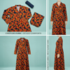 Unstitched 2-Piece Botanical Leaf Print Linen Lawn Suit (Navy Blue)
