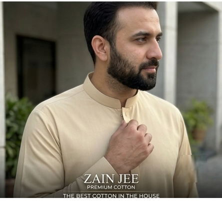 Zain Jee Sumatra Premium Unstitched Cotton Fabric Men’s Suit