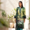Unstitched 3-Piece Luxury Printed Lawn Suit | Premium Cotton Trousers & Chiffon Dupatta (Green)