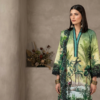 Unstitched 3-Piece Luxury Printed Lawn Suit | Premium Cotton Trousers & Chiffon Dupatta (Green)