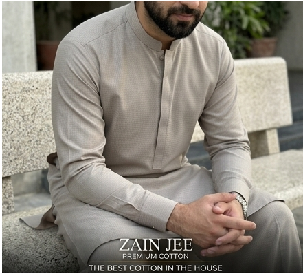 Zain Jee Sumatra Premium Unstitched Cotton Fabric Men’s Suit