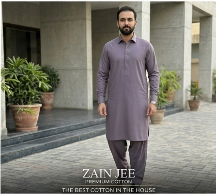 Zain Jee Sumatra Premium Unstitched Cotton Fabric Men’s Suit