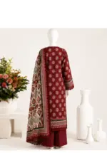 Orang Baronial Brown 3-Piece Premium Lawn Suit - Image 4
